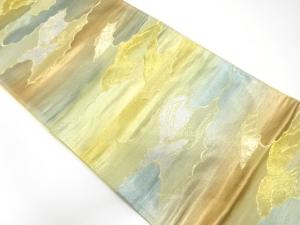 未使用品　雲に流水模様織り出し袋帯(未仕立て)